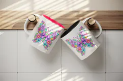 Flowers tumbler, mug wrap, clipart sublimation design Product Image 3