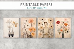 flowers vintage junk journal, printable illustration Product Image 2