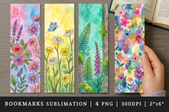 Flowers bookmarks printable sublimation bookmark design Product Image 1