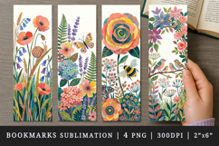 Flowers bookmarks printable sublimation bookmark design Product Image 1