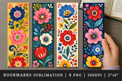 Flowers bookmarks printable sublimation bookmark design Product Image 1