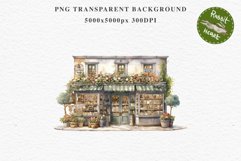 Flowers Shop Floral Storefront Clipart PNG Scrapbooking Art Watercolor Transparent wedding invitation shirt designs sublimation printable bloom architecture watercolor floral storefront, flowers shop clipart, sublimation nursery, wedding invitation