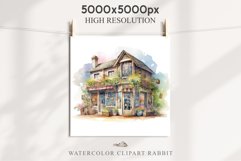 Flowers Shop Floral Storefront Clipart PNG Scrapbooking Art Watercolor Transparent wedding invitation shirt designs sublimation printable bloom architecture watercolor floral storefront, flowers shop clipart, sublimation nursery, wedding invitation