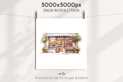 Flowers Shop Floral Storefront Clipart PNG Scrapbooking Art Watercolor Transparent wedding invitation shirt designs sublimation printable bloom architecture watercolor floral storefront, flowers shop clipart, sublimation nursery, wedding invitation