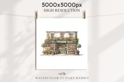 Flowers Shop Floral Storefront Clipart PNG Scrapbooking Art Watercolor Transparent wedding invitation shirt designs sublimation printable bloom architecture watercolor floral storefront, flowers shop clipart, sublimation nursery, wedding invitation