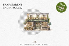 Flowers Shop Floral Storefront Clipart PNG Scrapbooking Art Watercolor Transparent wedding invitation shirt designs sublimation printable bloom architecture watercolor floral storefront, flowers shop clipart, sublimation nursery, wedding invitation