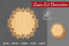 Flowers Sign Laser Cut Decoration Product Image 1