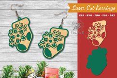 Flowers Sock Laser Cut Earrings Product Image 1
