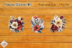 Flowers Stickers #3 | Print and Cut Product Image 1