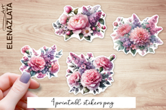 Floral Stickers | Flowers Sticker | Elegant Flowers PNG Product Image 1