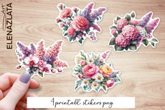 Floral Stickers | Flowers Sticker | Elegant Flowers PNG Product Image 1