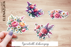 Floral Stickers | Flowers Sticker | Elegant Flowers PNG Product Image 1