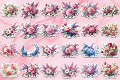 Floral Stickers | Flowers Sticker | Elegant Flowers PNG Product Image 3