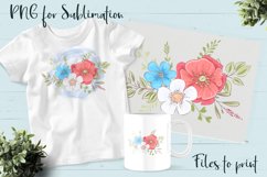 Flowers sublimation Design for printing
