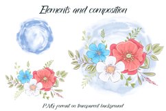 Flowers sublimation Design for printing