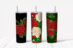 Flowers sublimation design Skinny tumbler wrap design