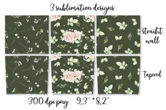 Flowers sublimation design Skinny tumbler wrap design 