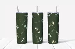 Flowers sublimation design Skinny tumbler wrap design 