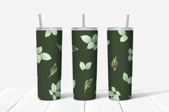 Flowers sublimation design Skinny tumbler wrap design 
