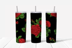 Flowers sublimation design Skinny tumbler wrap design