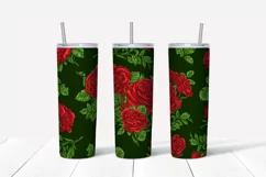 Flowers sublimation design Skinny tumbler wrap design