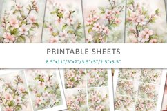 Floral Printable Sheets, junk journal, ATC Card Product Image 1