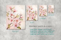 Floral Tree Branch Printable Sheets, Floral Page Kit Product Image 2