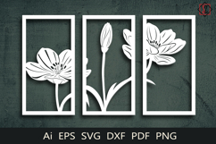 Flowers.Triptych/ SVG Product Image 1