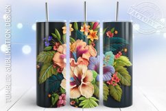 3D tumbler wrap BUNDLE, 3D flowers tumbler design Product Image 21