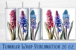 Vintage Hyacinth Flowers Tumbler | Sublimation 20 oz Skinny Product Image 1
