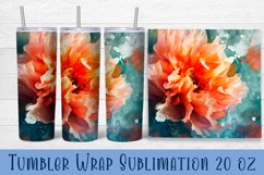 Flower tumbler wrap|Tumbler sublimation 20 oz|Spring floral Product Image 1