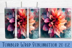 Flower tumbler wrap|Tumbler sublimation 20 oz|Spring floral Product Image 1
