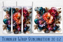 Stained glass tumbler wrap | Flower stained glass tumbler Product Image 1