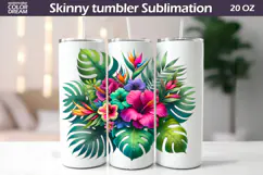 Tropical Flowers Clipart | Tropical Flowers Sublimation Product Image 2