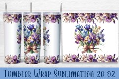 Beautiful flowers Tumbler Wrap | Irises Flower Tumbler Product Image 1