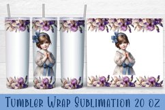 Beautiful Girl Tumbler Wrap | Irises Flower Tumbler Product Image 1