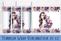 Beautiful Girl Tumbler Wrap | Irises Flower Tumbler Product Image 1