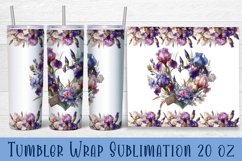 Beautiful flowers Tumbler Wrap | Irises Flower Tumbler Product Image 1