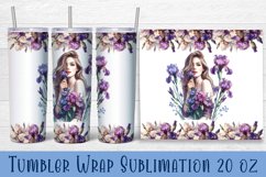 Beautiful Girl Tumbler Wrap | Irises Flower Tumbler Product Image 1
