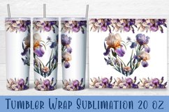Beautiful flowers Tumbler Wrap | Irises Flower Tumbler Product Image 1