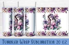 Beautiful Girl Tumbler Wrap | Irises Flower Tumbler Product Image 1