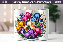 Poppy Iris Wildflower Clipart |Cornflowers Sublimation Product Image 3