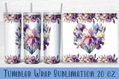 Beautiful flowers Tumbler Wrap | Irises Flower Tumbler Product Image 1