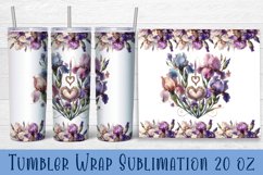 Beautiful flowers Tumbler Wrap | Irises Flower Tumbler Product Image 1