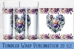 Beautiful flowers Tumbler Wrap | Irises Flower Tumbler Product Image 1