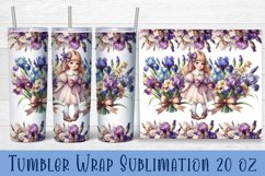 Beautiful Girl Tumbler Wrap | Irises Flower Tumbler Product Image 1