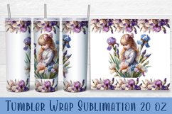 Beautiful Girl Tumbler Wrap | Irises Flower Tumbler Product Image 1