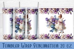 Beautiful Girl Tumbler Wrap | Irises Flower Tumbler Product Image 1