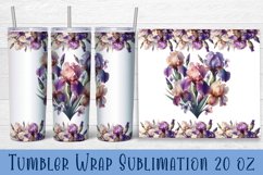 Beautiful flowers Tumbler Wrap | Irises Flower Tumbler Product Image 1