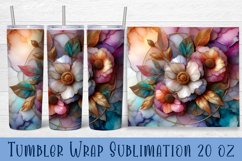 Stained glass tumbler wrap | Flower stained glass tumbler Product Image 1